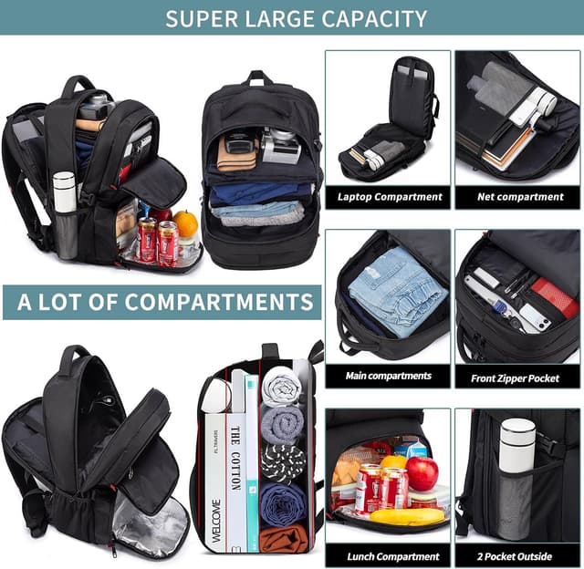 Thumbnail 1 de Extra Large 50L Backpack for Men 📚⌛