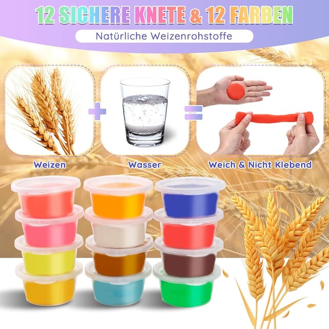 Detalle de JoiTale Knete Set für Kinder – 42-teiliges Eiscreme-Set mit Knete-Zubehör (für 3–10 Jahre)