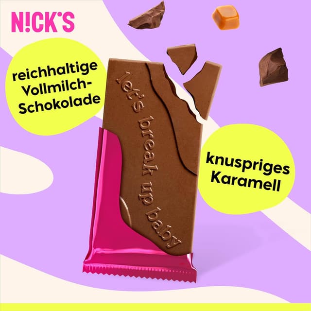 Thumbnail 4 de NICKS Milchschokolade Caramel Crunch 75 g 🍫