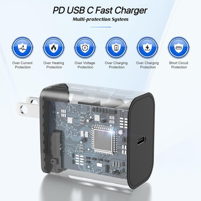 Detalle de 45W Super Fast Charger 2Pack with 6ft USB-C Cable