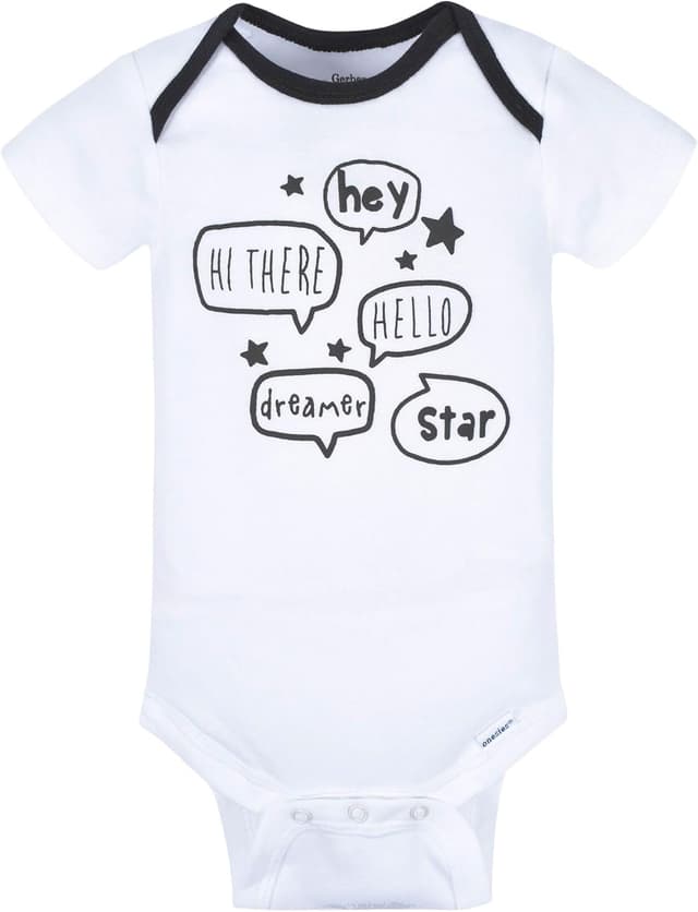 Detalle de Confezione da 8 tutine a maniche corte Gerber Baby Stella per neonato (100% cotone)