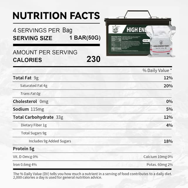 Detalle de BDH Emergency Food Ration Bars 12 pack