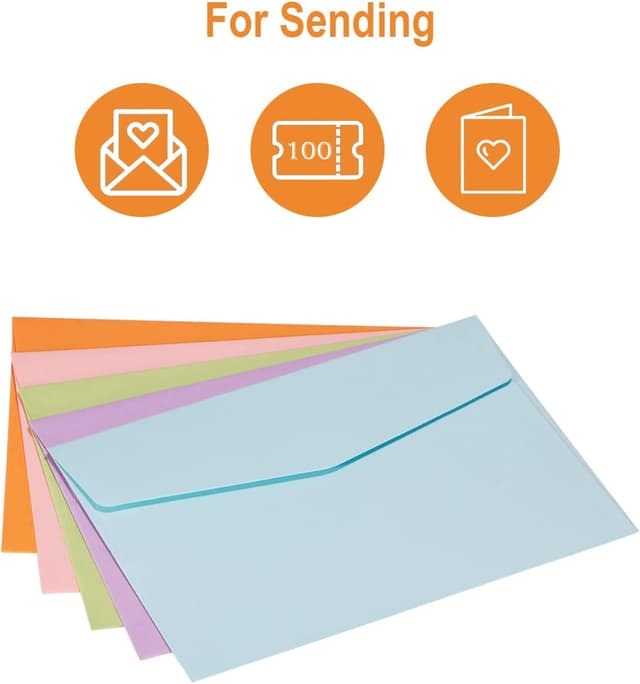 Thumbnail 3 de 40 Briefumschläge Bunt Mix 16 x 11cm