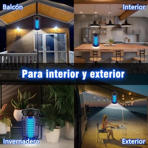 Thumbnail 8 de seenlast Lámpara antimosquitos eléctrica 15W UV 4200V con LED, IPX4 (80–140 m²)