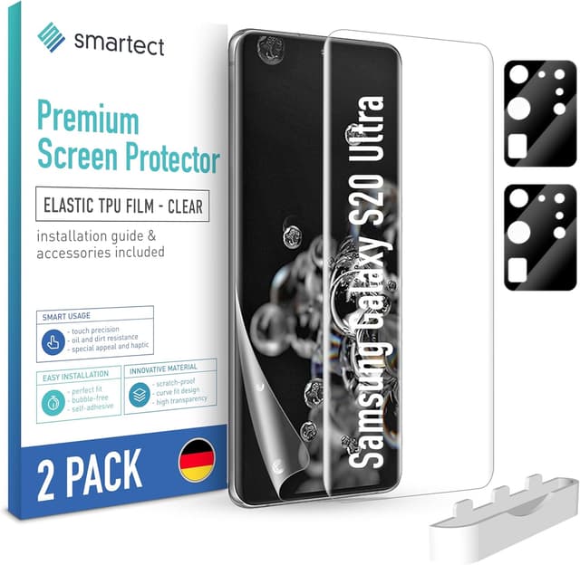 Detalle de smartect Pellicola protettiva TPU per Samsung Galaxy S20 Ultra (2+2 pezzi) per schermo e fotocamera