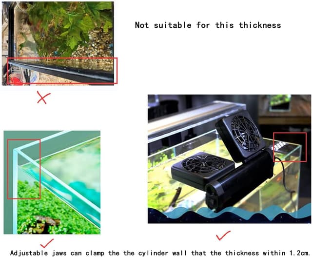 Detalle 2 de LONDAFISH Acquario Chillers Fan Ventola di raffreddamento Marine con controllo a 2 velocità