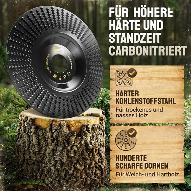 Detalle 1 de Adlerfokus Holz Schleifscheibe 125 mm für Winkelschleifer