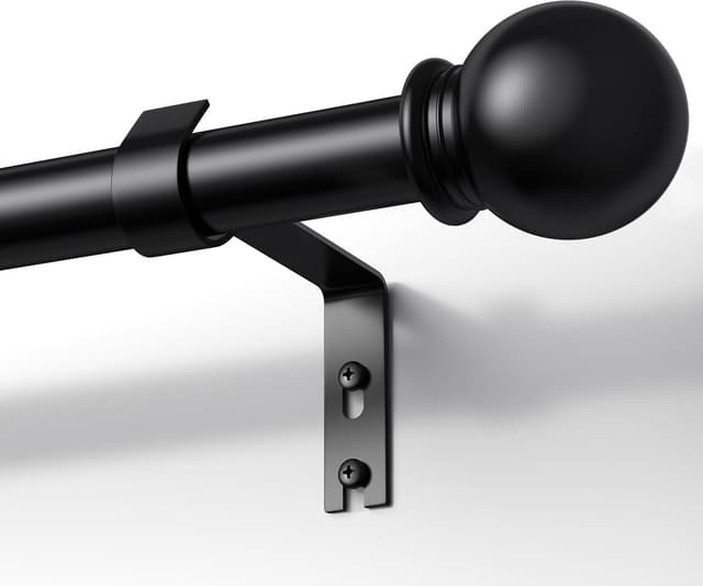 Detalle de TRAROD Gardinenstange 81–314 cm schwarz