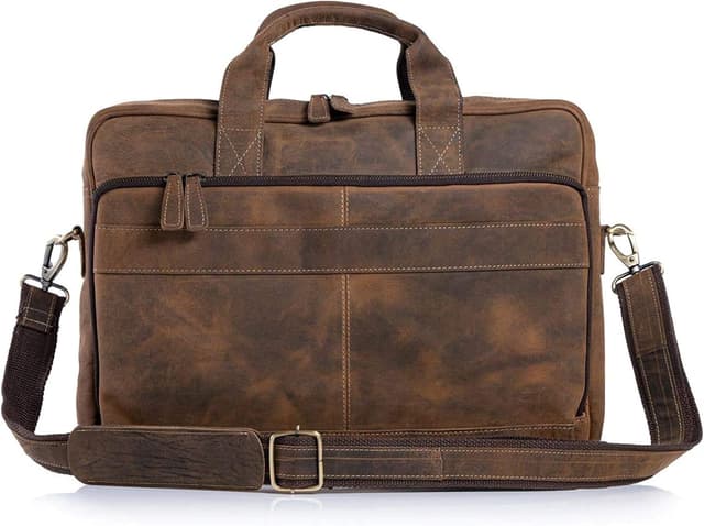 Thumbnail 5 de KPL Leather 18 Inch Laptop Messenger Briefcase