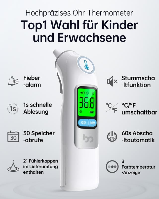 Thumbnail 2 de Femometer Fieberthermometer Ohr 1s für Erwachsene & Kinder