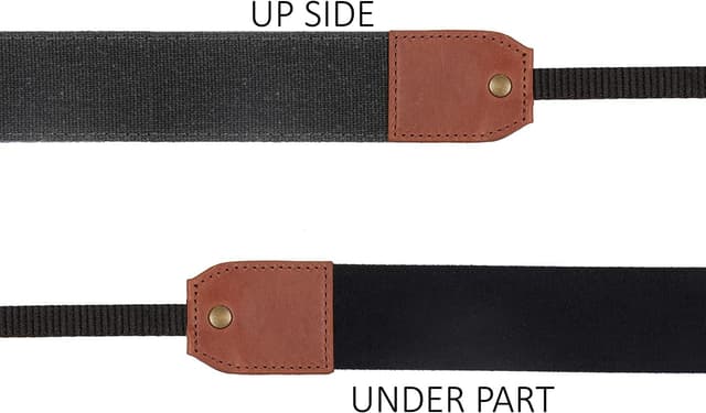 Detalle 2 de MegaGear Echtleder Kameragurt (handgefertigt) für DSLR/SLR – verstellbar, rutschfest