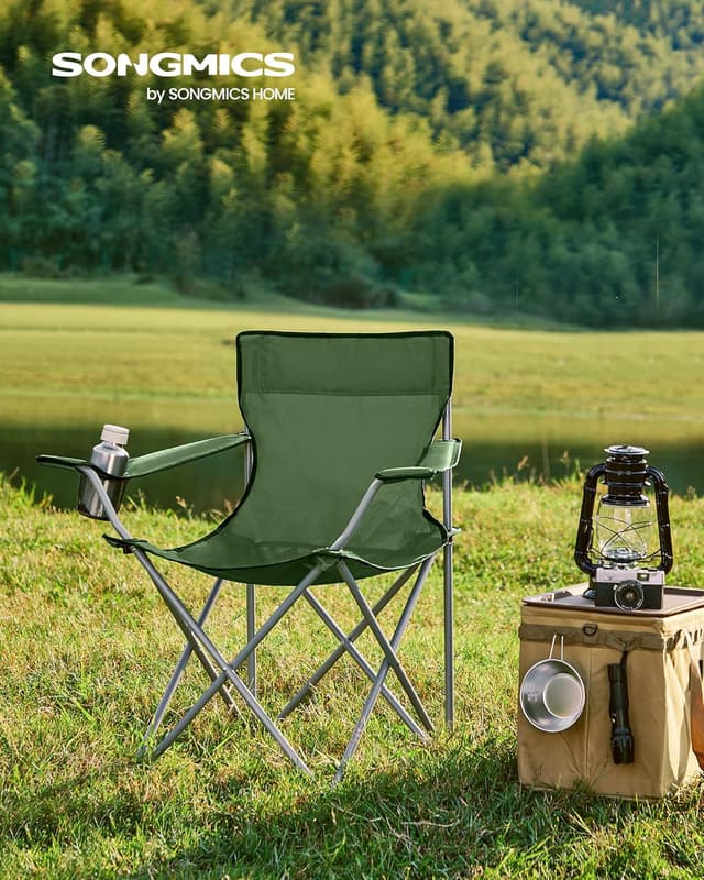 Detalle 2 de SONGMICS Chaise Pliante Camping GCB001C01
