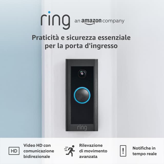Detalle de Ring Videocitofono cablato Video Doorbell Wired (HD 1080p) con rilevazione avanzata e comunicazione bidirezionale