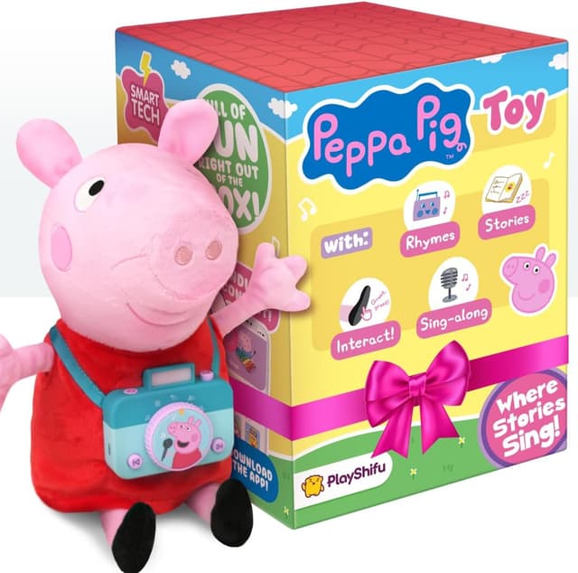 Detalle de PlayShifu Peppa Pig Interactive Plush Toy (Sings, Stories & Rhymes) for Ages 3–6