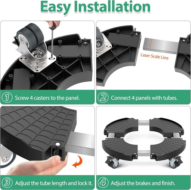 Detalle de Yeabett Pflanzenroller mit Rollen, 200 kg