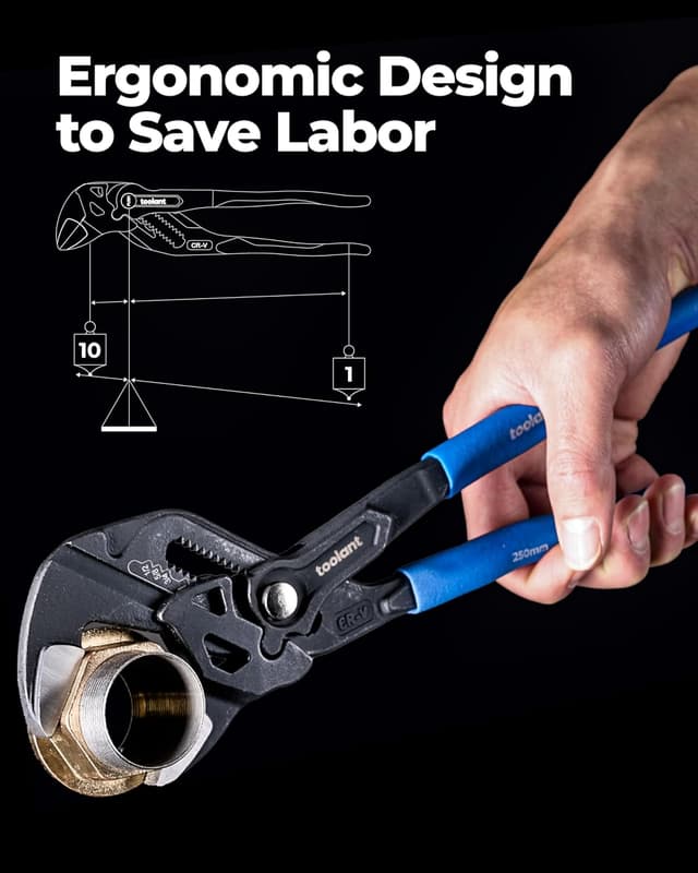 Thumbnail 6 de toolant 7/10/12-INCH Plier Wrench Set 3-Piece 🛠