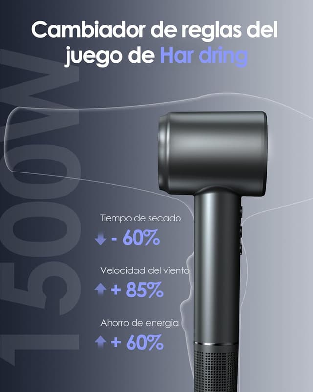 Thumbnail 7 de Bopcal Secador de Pelo Profesional, Alta Velocidad, Iones, Difusor