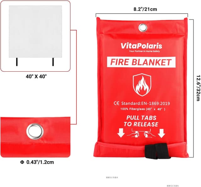 Thumbnail 1 de VitaPolaris Heavy-Duty Fire Blanket 4-Pack đ§Ż