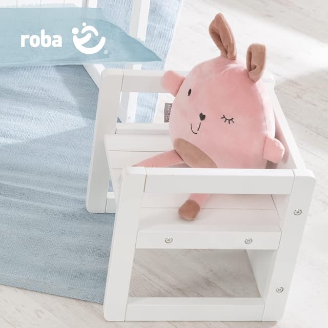 Detalle 2 de roba Silla Infantil Blanca Reversible con 3 Alturas
