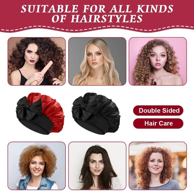 Thumbnail 5 de ACWOO Gorro de Satén Ajustable para Dormir 🧖♀️