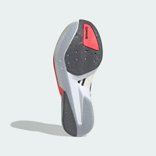 Detalle de adidas Adizero Boston 13 en blanco: zapatilla para correr con enfoque en ligereza