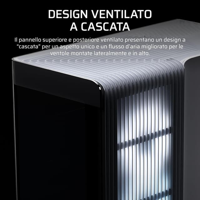 Detalle de CORSAIR Frame 4500X RS-R ARGB Case Mid-Tower con vetro panoramico InfiniRail e 3 ventole RS120R (bianco)