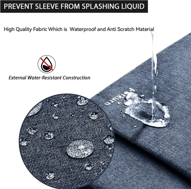 Thumbnail 6 de Ferkurn Laptop Bag Case for 17–17.3 inch laptops (water-repellent polyester) – slim messenger/briefcase style, grey