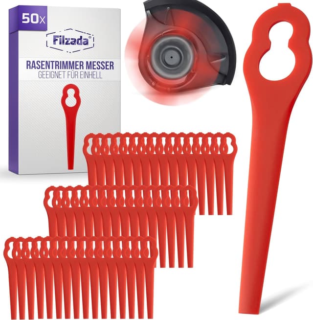 Detalle de FILZADA® 50x Rasentrimmer-Messer als Ersatz für Einhell Trimmer & Kantenschneider