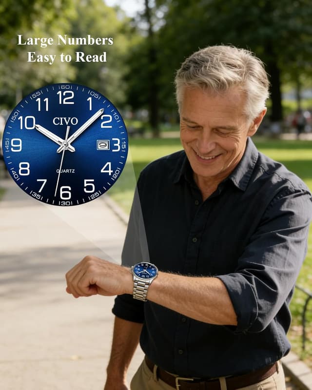 Detalle de CIVO Montre facile à lire, 39 mm