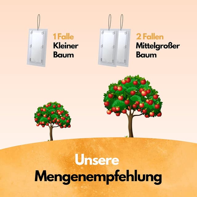 Detalle de Panteer Apfelwickler Falle (Pheromonfalle) – 3 Stück mit Schnur für Monitoring & Bedarfskontrolle