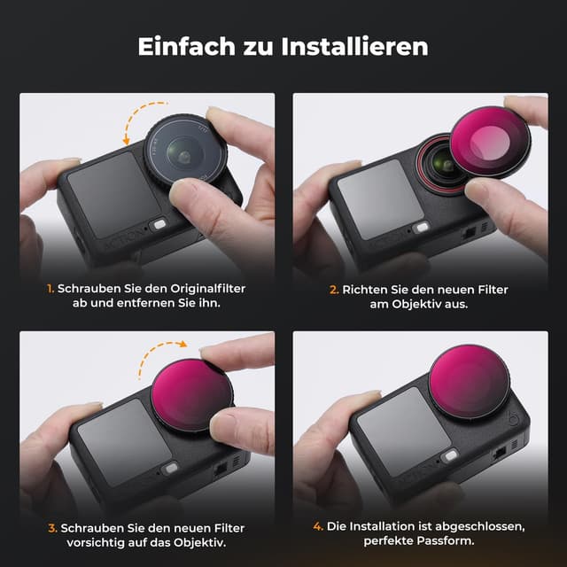 Detalle 1 de K&F CONCEPT ND&PL Filter-Set für Action 6