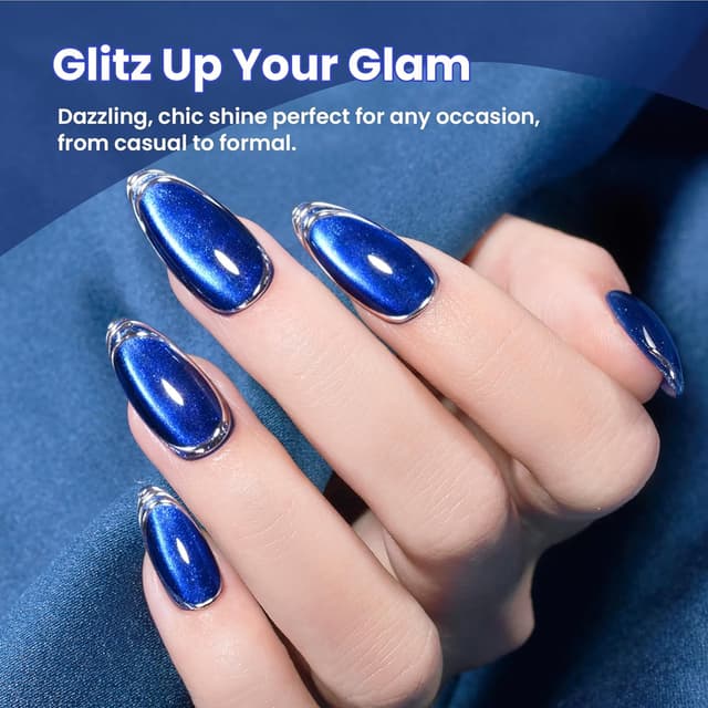 Detalle de Beetles Navy Blue Cat Eye Gel Polish