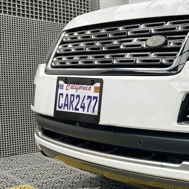 Thumbnail 3 de Lengnoyp Matte Black License Plate Frame 2 pcs