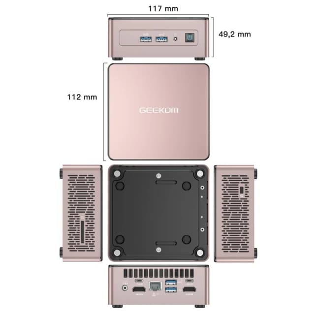 Detalle 2 de GEEKOM A5 Mini PC Ryzen 7 5825U 16 GB 512 GB