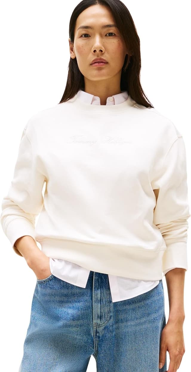 Detalle 1 de Tommy Hilfiger lurex script sweatshirt