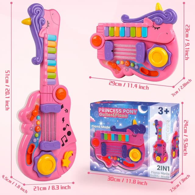Thumbnail 5 de Shayson Kids Guitar Toy 3-in-1