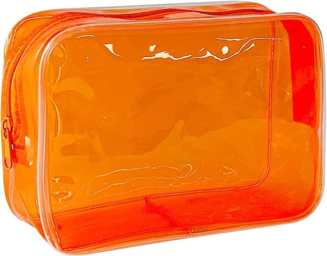 Detalle 2 de TotePrint 5-Set transparente PVC-Kulturbeutel in 5 Farben (18 × 12 × 6 cm)