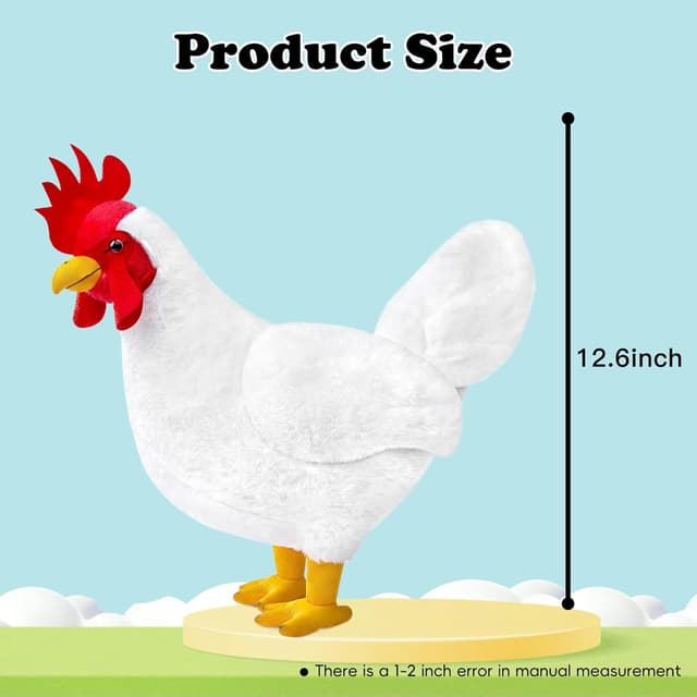 Detalle 2 de lilizzhoumax Cuddy Hen plush toy 15 inch
