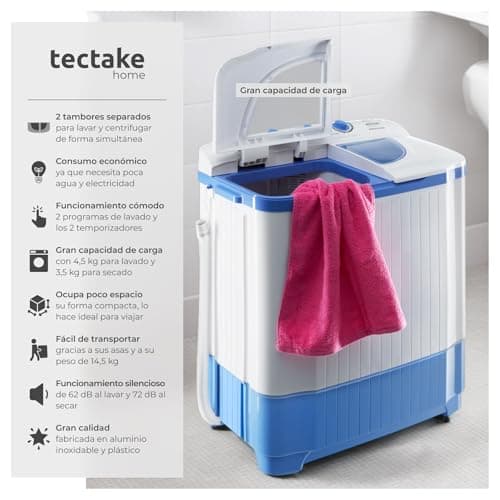 Thumbnail 1 de tectake Lavadora Portátil 4,5kg 📦