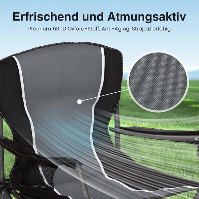 Thumbnail 4 de HIGH POINT SPORTS 2er Campingstuhl Grau