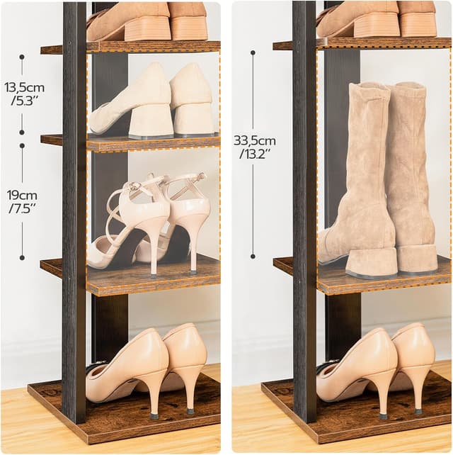 Thumbnail 2 de HOOBRO Zapatero Vertical con 7 Niveles y Ganchos