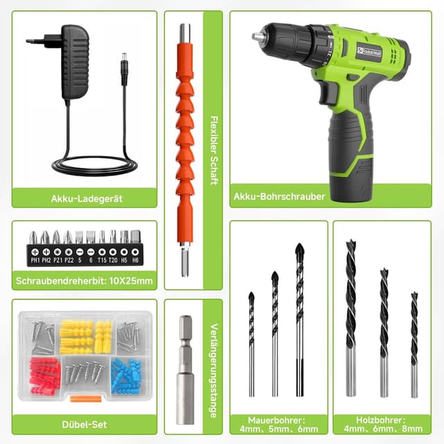 Detalle de 12V cordless drill with 3/8 inch chuck