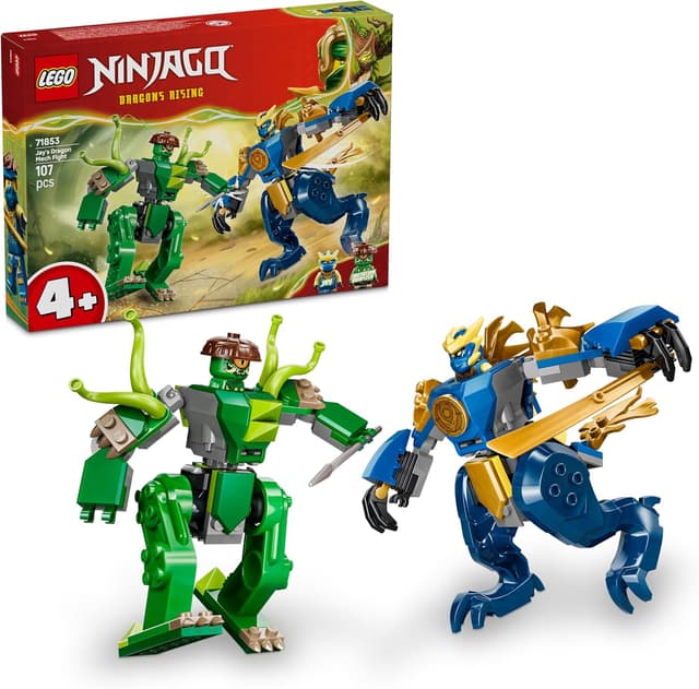 Detalle de LEGO NINJAGO 71853 Duello con il Drago-Mech di Jay – set con 2 action figure, 2 minifigure e armi