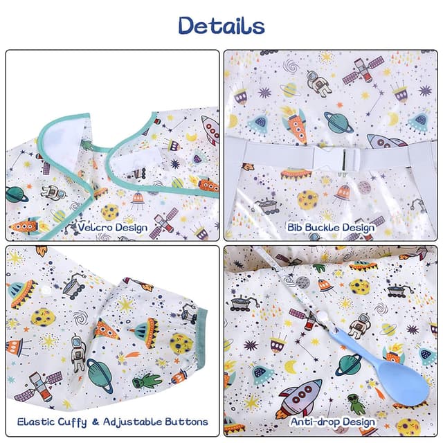 Thumbnail 2 de Vicloon Lätzchen mit Ärmeln 90x80 cm