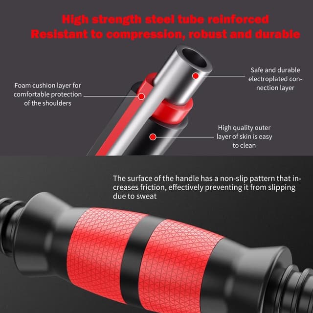 Detalle de Quick adjustable 2-in-1 dumbbell/barbells set Weights 15KG with connecting rod (compact home fitness)