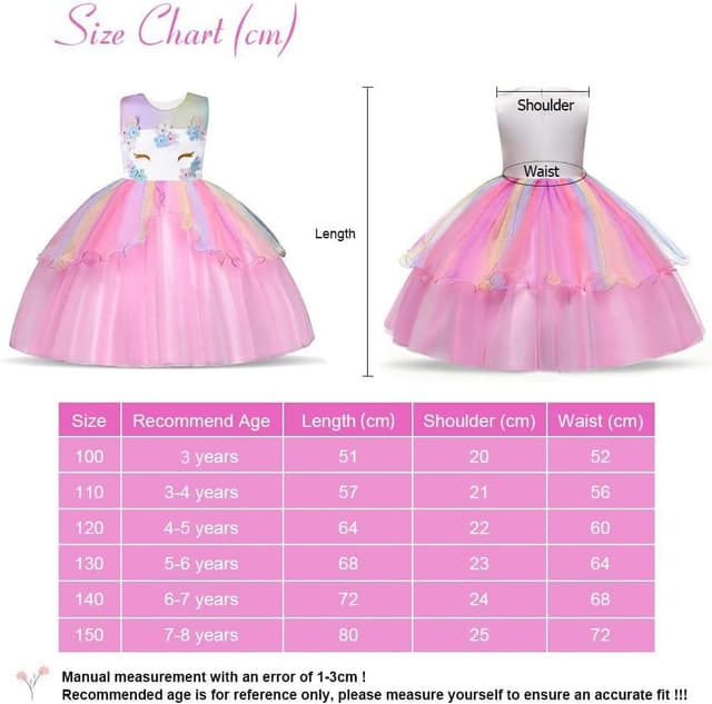 Thumbnail 4 de URAQT Unicorn Costume Dress for Age 3-10