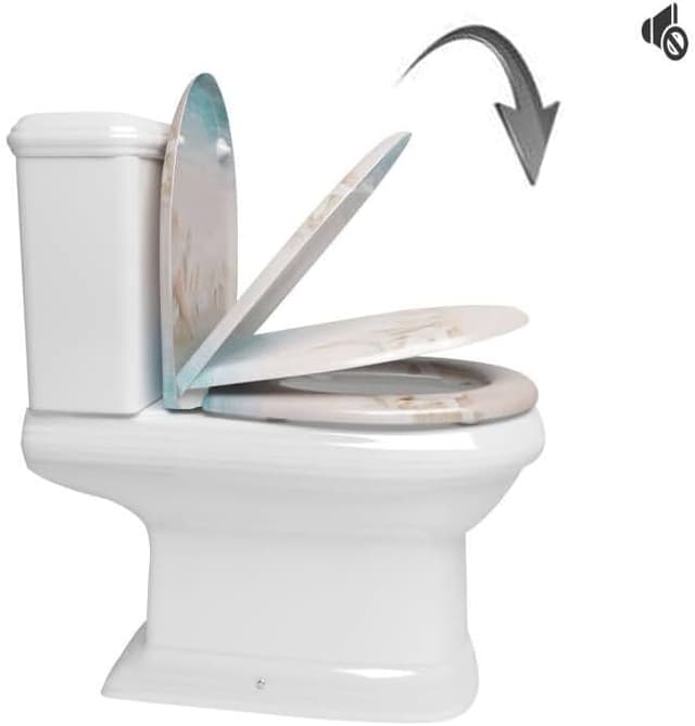 Detalle 2 de WOLTU Tapa WC Asiento Inodoro Cierre Suave Antibacterial 🚽