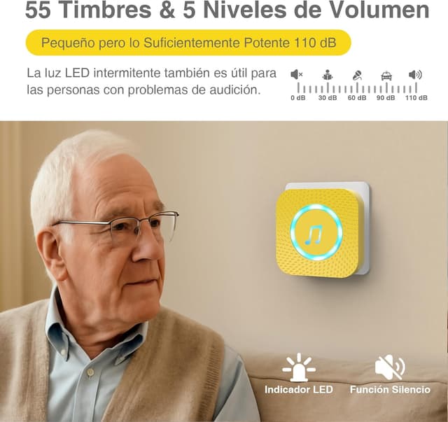 Thumbnail 4 de SURFOU Timbre inalámbrico 400 m