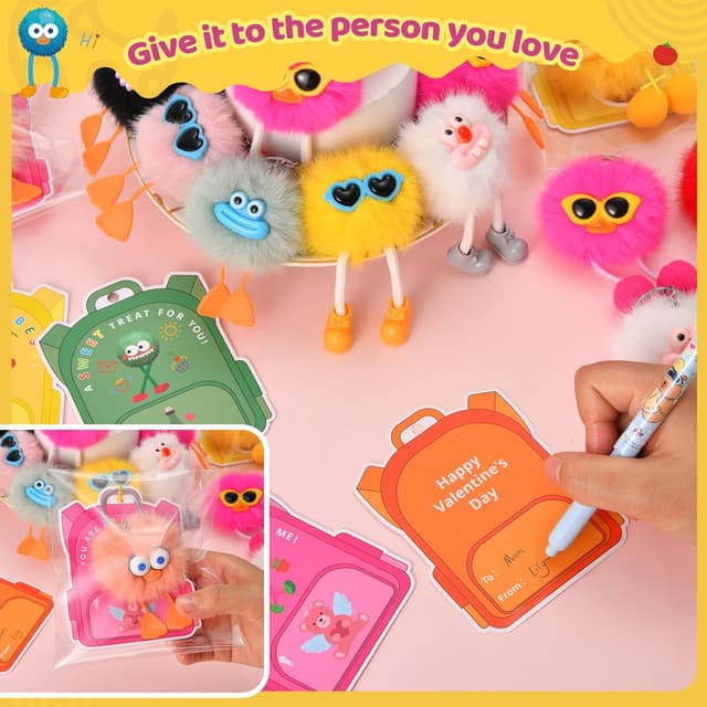 Thumbnail 4 de EFLSJIO Valentine Plush Keychains 24 Pack