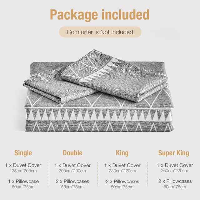 Detalle de Lekesky King Size duvet cover set